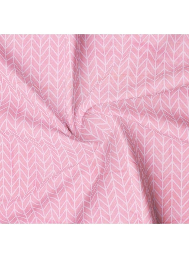 RD TREND Presents Luxurious Glace Cotton Super Soft 210 TC 360° Elastic Fitted Bedsheets Single Bed Size (72 x 48 x 8 Inch) with 1 Pillow Cover Size (28 x18), Color- Pink, Solid - Image 2
