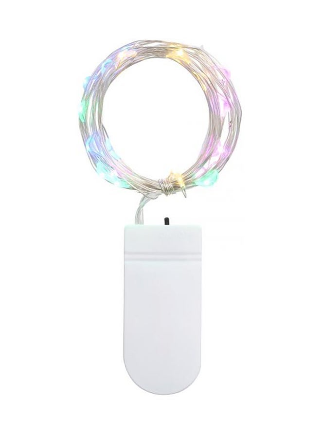 NIBEMINENT Copper Wire Battery Operated String Light For Christmas White 9x10cm