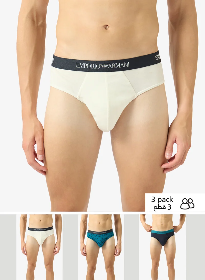 امبوريو ارماني 3 Pack Of Logo Boxers