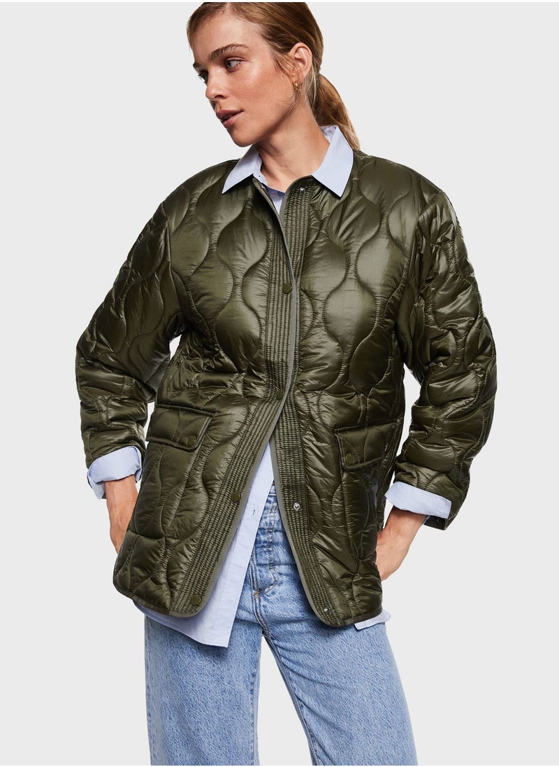 MANGO - Oversize Quilted Coat - Image 1
