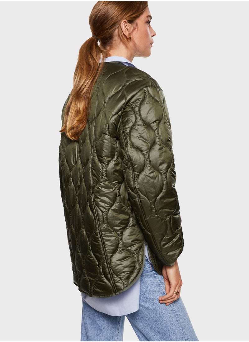 MANGO - Oversize Quilted Coat - Image 1