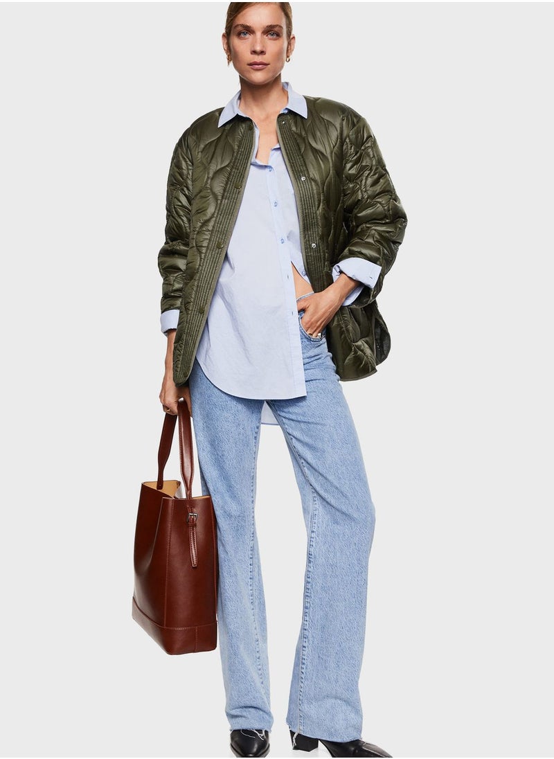 MANGO - Oversize Quilted Coat - Image 1