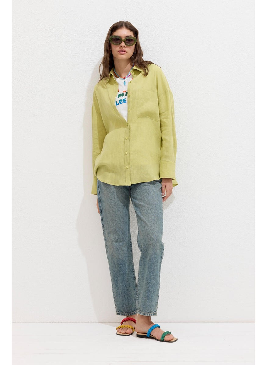 Thin Linen Oversize Shirt Soft Yellow - pzsku/ZB03E9A34CCE8891A411AZ/45/_/1741264501/8a5c6005-9b10-4272-9f48-5563033ba3c4