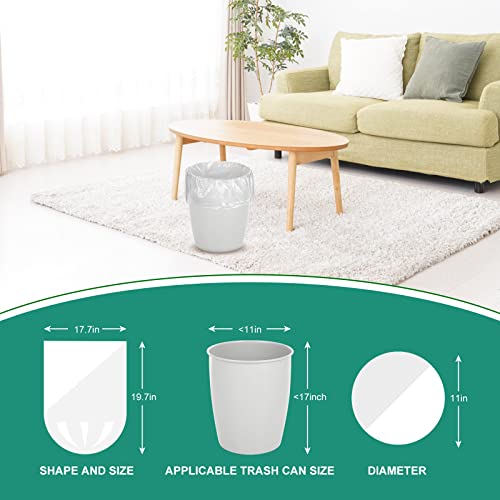 Magesh 4 Gallon Trash Bag Strong, Leakage-Free, Small Garbage Bags Unscented Thick for Bathroom, Office, Kitchen Small Trash Can, 15L, 105 Bags, Clear - Image 5