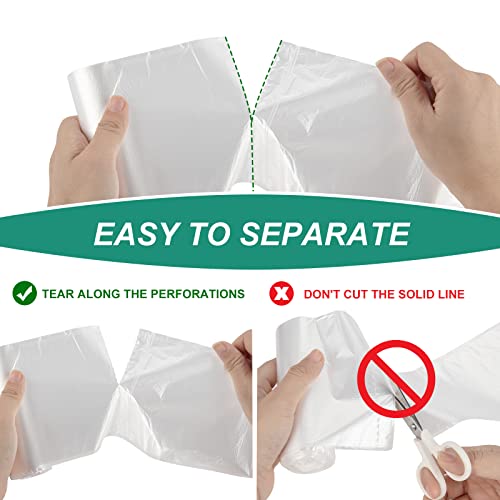 Magesh 4 Gallon Trash Bag Strong, Leakage-Free, Small Garbage Bags Unscented Thick for Bathroom, Office, Kitchen Small Trash Can, 15L, 105 Bags, Clear - Image 3