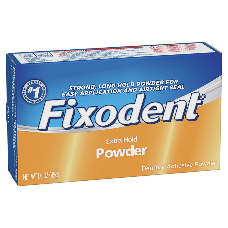 Fixodent Denture Adhesive Powder Extra Hold 16 Oz