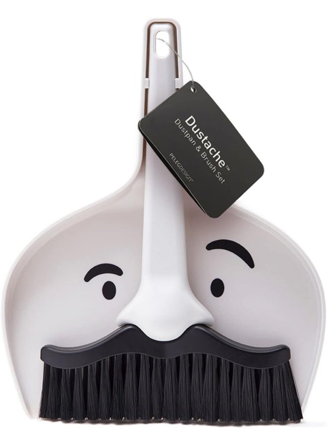 PELEG DESIGN Mini Mustache Dustpan and Brush Set - Image 1