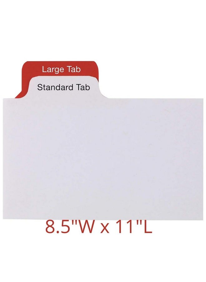 1InTheOffice 8 Tab Binder Dividers Paper Dividers With Tabs Big Tab Writeon Paper Dividers 8Tab Multicolor 4/Pack  - Image 3
