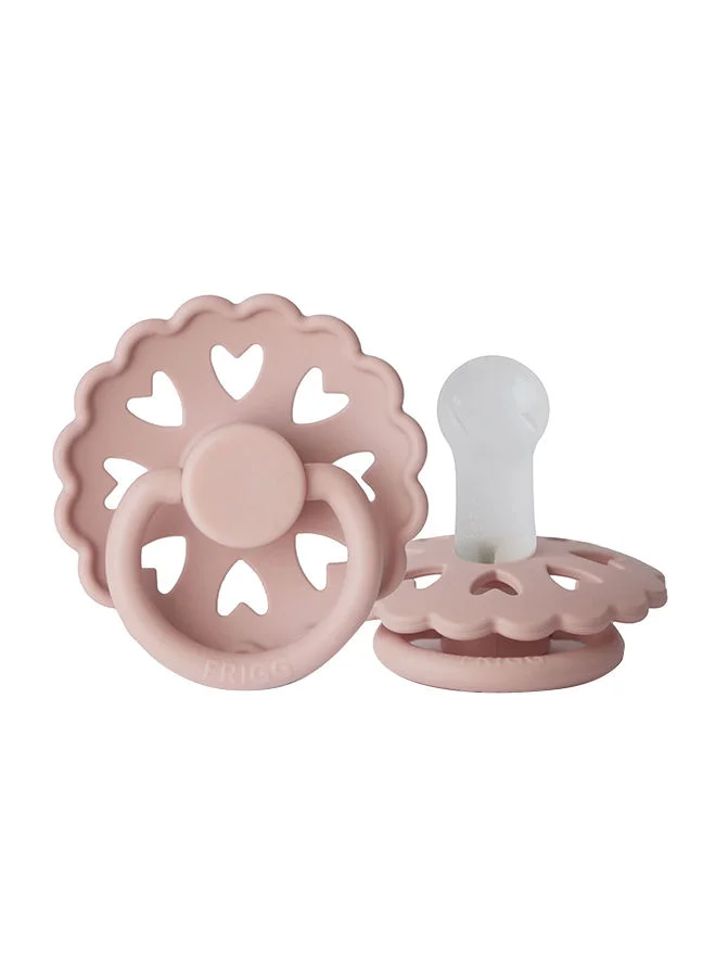 FRIGG Pack Of 1 Fairytale Silicone Baby Pacifier 6-18M Blush - Size 2