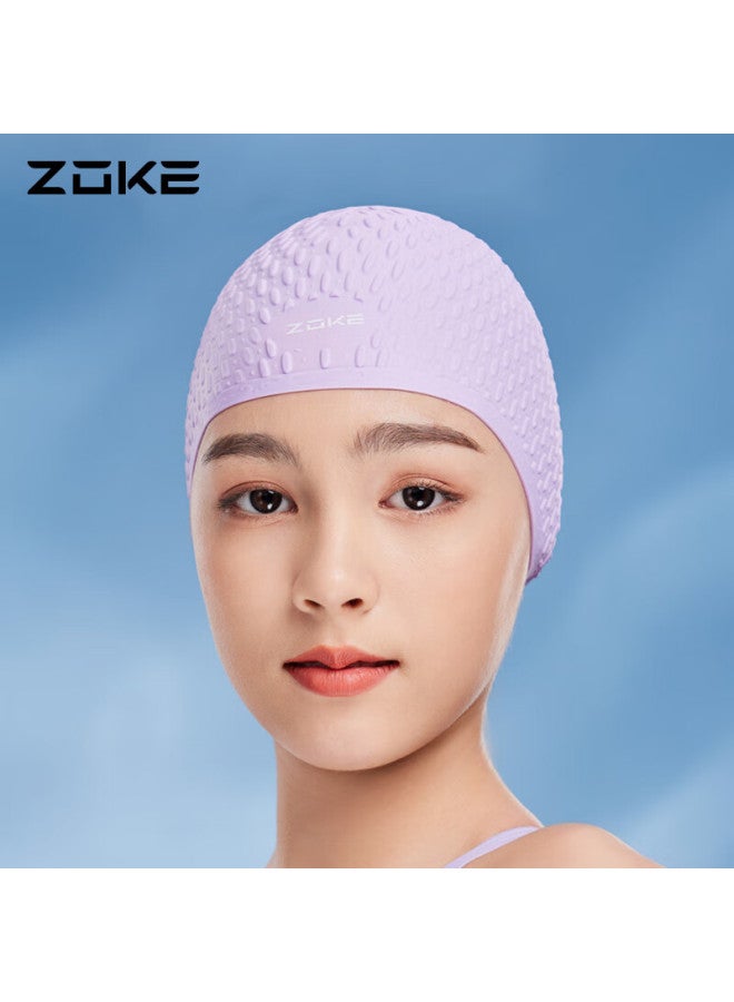 Zoke Silicone Swim Cap Waterproof Hair Care Ear Protection Droplet Cap Uni Comfortable Non-slip Head 619503201-11 - Image 1