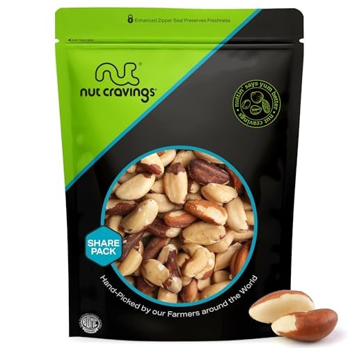 NUT CRAVINGS - Raw Brazil Nuts, Unsalted, No Shell, Whole, (16oz - 1 LB) Bulk Nuts Packed Fresh in Resealable Bag - Kosher Healthy Snack, Food Assortments - Image 2