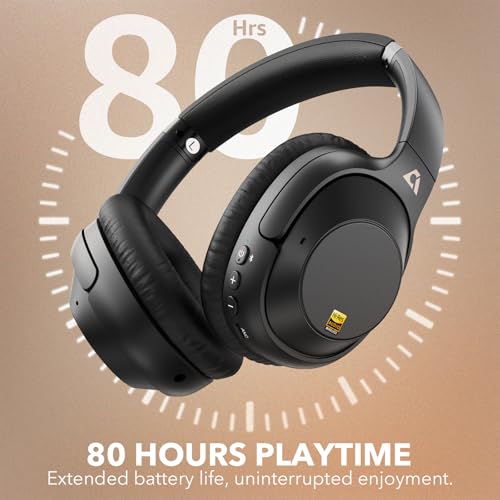 YMOO Bluetooth 5.3 Hybrid Active Noise Cancelling Headphones for Airplane Travel, Wired and Wireless ANC Headphones, 80H Playtime Over Ear Headphone, Low Latency Bluetooth Headset with Mic for Adults - Image 5