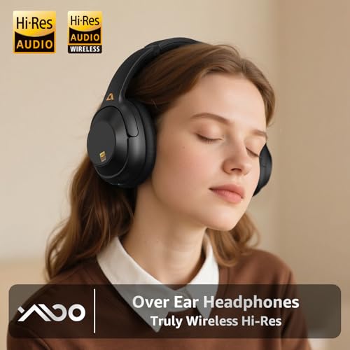YMOO Bluetooth 5.3 Hybrid Active Noise Cancelling Headphones for Airplane Travel, Wired and Wireless ANC Headphones, 80H Playtime Over Ear Headphone, Low Latency Bluetooth Headset with Mic for Adults - Image 2