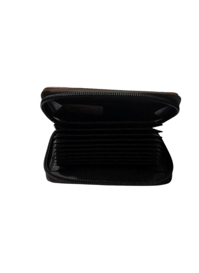 Generic - Leather Wallet with Zipper for Small Card Holder with 11 Cards Capacity - Image 1