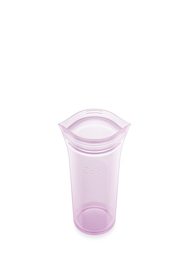 Zip Top Reusable Food Storage Bags | Small Cup [Lavender] | Silicone Meal Prep Container | Microwave, Dishwasher and Freezer Safe | Made in the USA - Image 1