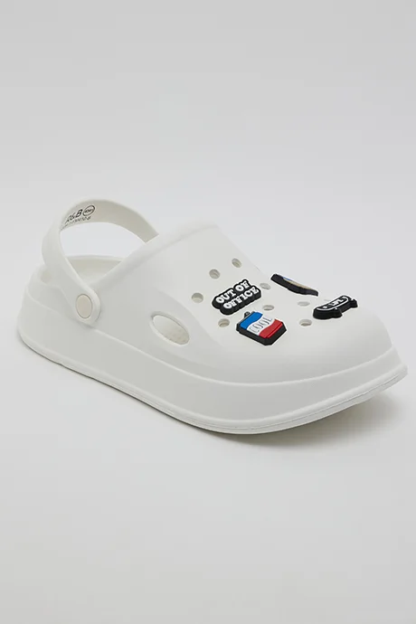 R&b Charm Detail Slingback Clogs