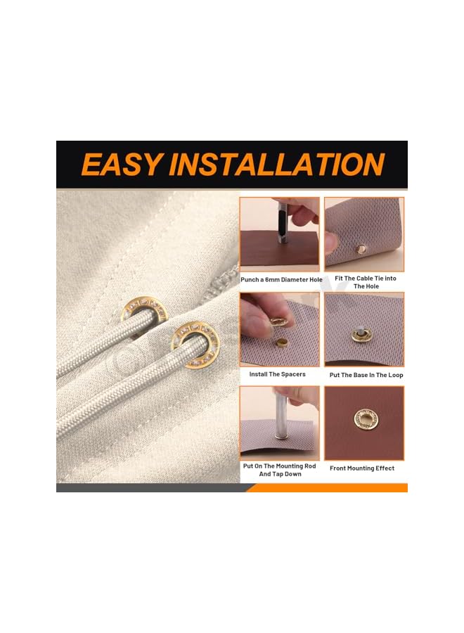 promass 100Pcs Gold 1/4 inch Rhinestone Eyelet Grommet Eyelets and Grommets with Sparkling Design Metal Eyelet with Washer Hole Punch Shiny Rhinestone Boot Eyelet for Clothing Crafts DIY Projects - Image 5