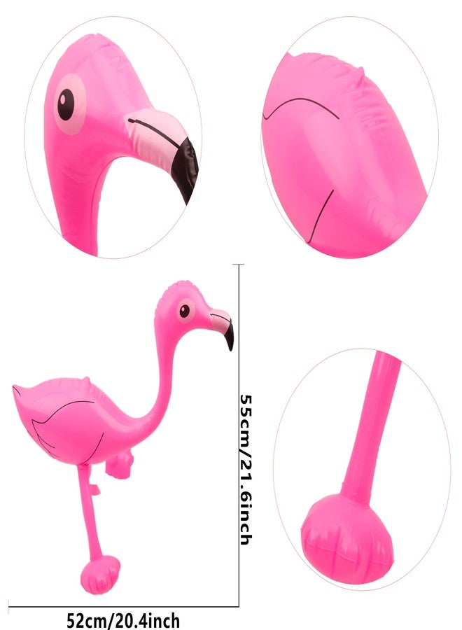 Cotiny 20 Pack Inflatable Pink Flamingo Inflatable Flamingo for Hawaiian Luau Party Summer Swimming Pool Beach Favors - Image 2