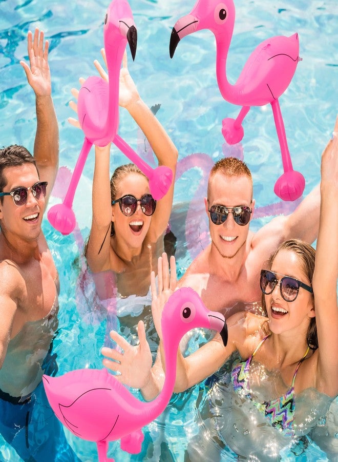 Cotiny 20 Pack Inflatable Pink Flamingo Inflatable Flamingo for Hawaiian Luau Party Summer Swimming Pool Beach Favors - Image 5