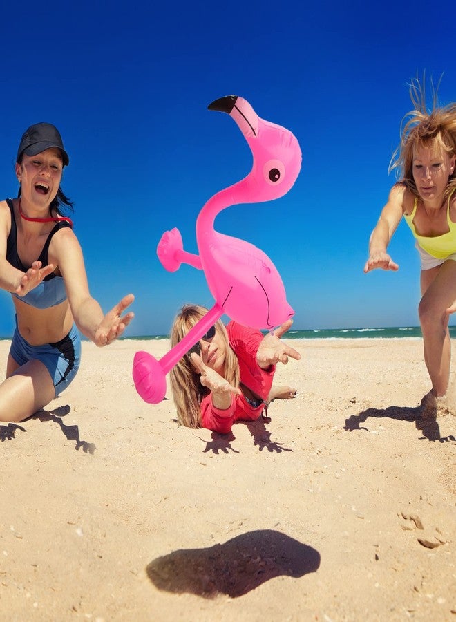 Cotiny 20 Pack Inflatable Pink Flamingo Inflatable Flamingo for Hawaiian Luau Party Summer Swimming Pool Beach Favors - Image 4