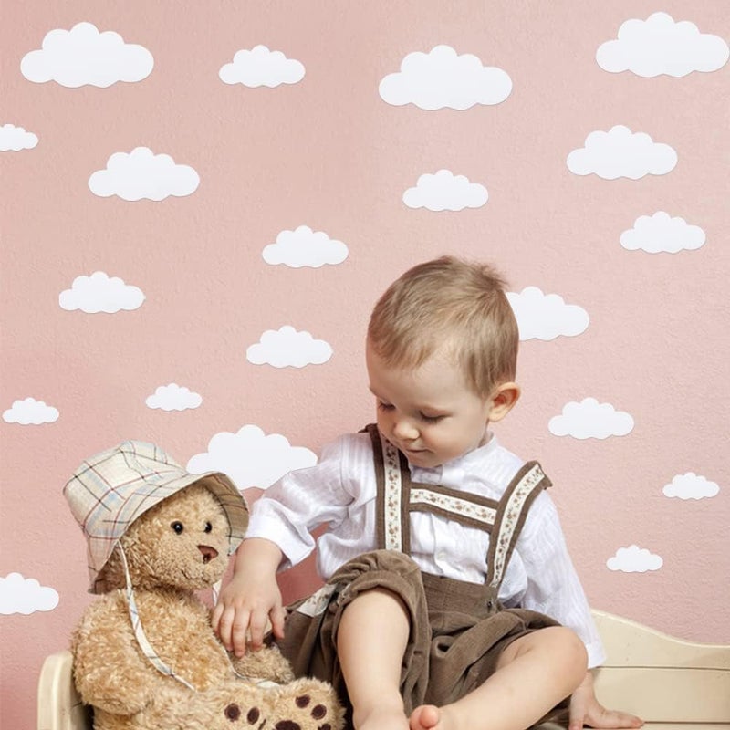 BPA Big Clouds Vinyl Wall Decals - 31pcs - Image 4