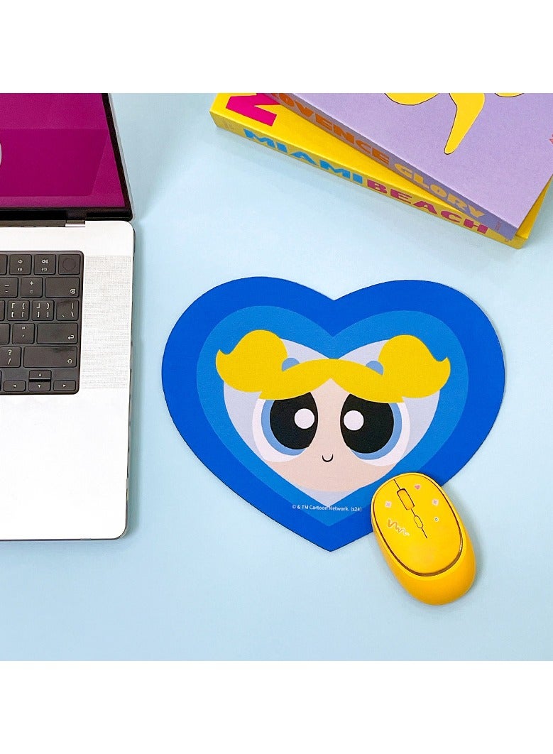 General Powerpuff Girls Heart-shaped Mouse Pad Macaron Summer Dopamine Portable Fits Tightly on the Desktop  - Image 2