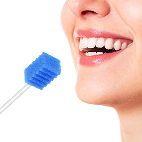 Melonsun 300 Pcs Oral Swabs Disposable - Longer Unflavored & Sterile Dental Sponge Swabs for Mouth Cleaning - Individually Wrapped, Medical Grade, Latex-Free for Oral Care (Blue 300) - Image 4