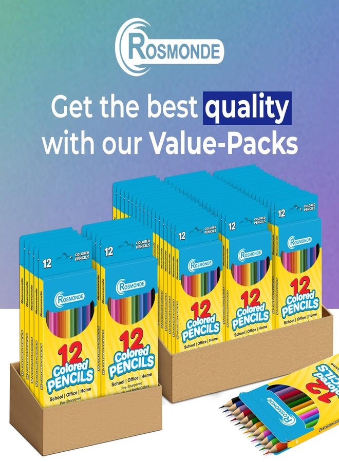 Rosmonde Colored Pencils Bulk 25 Pack | 300 Pencils, Assorted Pre Sharpened Colors Set, 12 Bright Colors, Easy Grip, Ready to Use Pencils for Teachers, Art Stations & Coloring Projects - Image 5