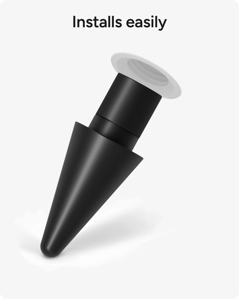 ZAGG رؤوس بديلة من زاج لابل بنسل الجيل الأول، الجيل الثاني، وUSB-C - عبوة من 4، كتابة سلسة، احتكاك مثالي، أسود - Image 4