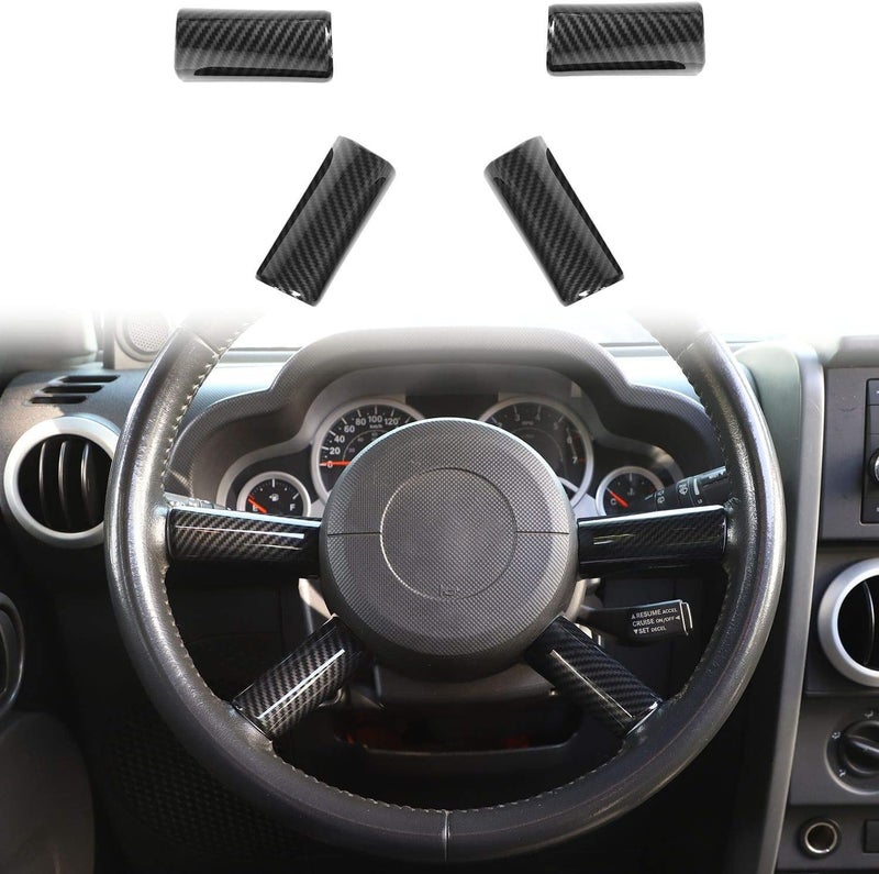 JeCar Carbon Fiber Interior Trim Accessories for 2007-2010 Jeep Wrangler JK JKU 2 Door & 4 Door - Image 1