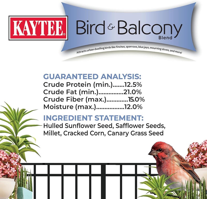 Kaytee Bird & Balcony Wild Bird Food No Mess Seed Blend for City Dwelling Birds Like Finches, Sparrows, Mourning Doves and More, 5 lb - Image 4