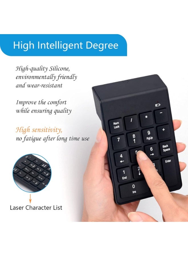 بوينت لوحة مفاتيح رقمية لاسلكية فائقة النحافة مزودة بقفل رقمي - محمولة وسهلة الاستخدام - Image 5