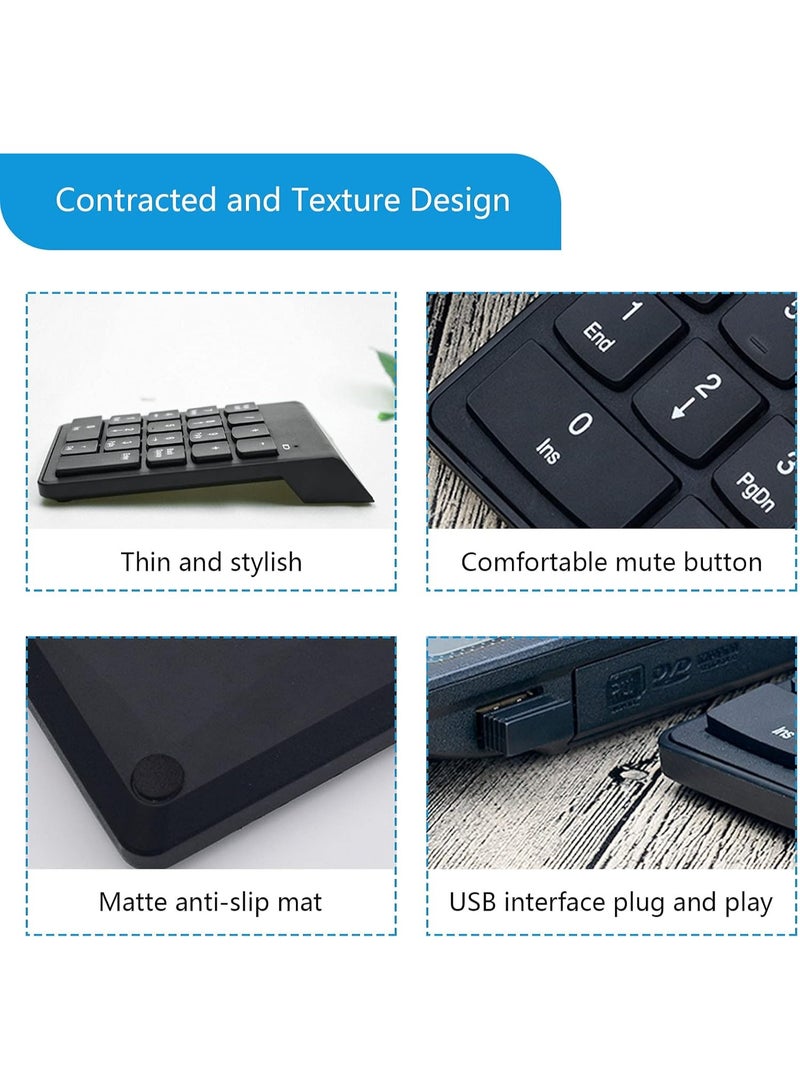 بوينت لوحة مفاتيح رقمية لاسلكية فائقة النحافة مزودة بقفل رقمي - محمولة وسهلة الاستخدام - Image 3