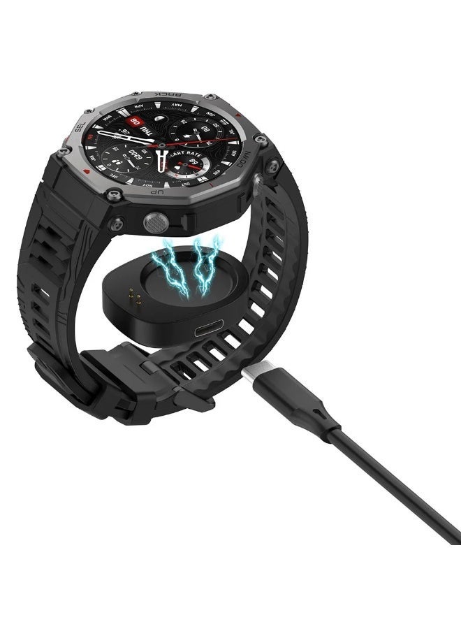 AKSONZ Portable Magnetic Wireless Charger Converter for Amazfit Balance A2286 – Fast Charging Adapter Dock & Replacement USB Charging Cradle for Smartwatches - Image 4