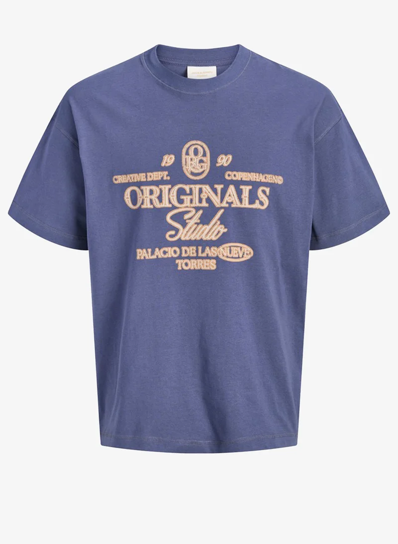 JACK & JONES  Graphic Crew Neck T-Shirt for Men | Best Price UAE