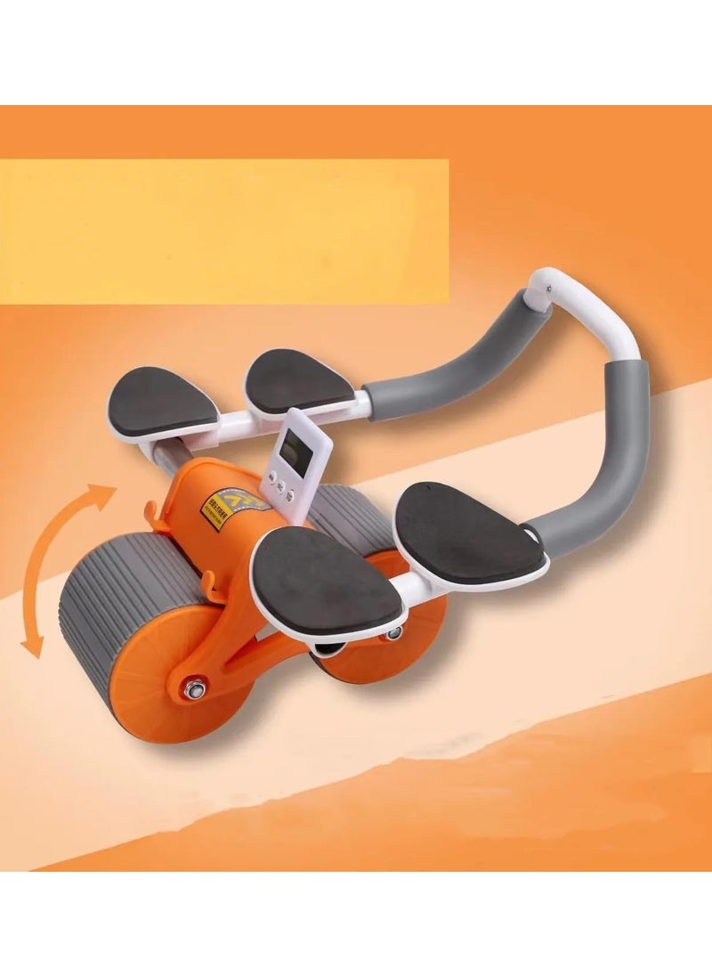 VIO Automatic Rebound Abdomen Wheel Healthy Abs Exercise Roller with Double Wheel Elbow Support Knee Pad Timer Core Strength Exercise Fitness Equipment for Home Gym Workout for Men Women  - Image 3
