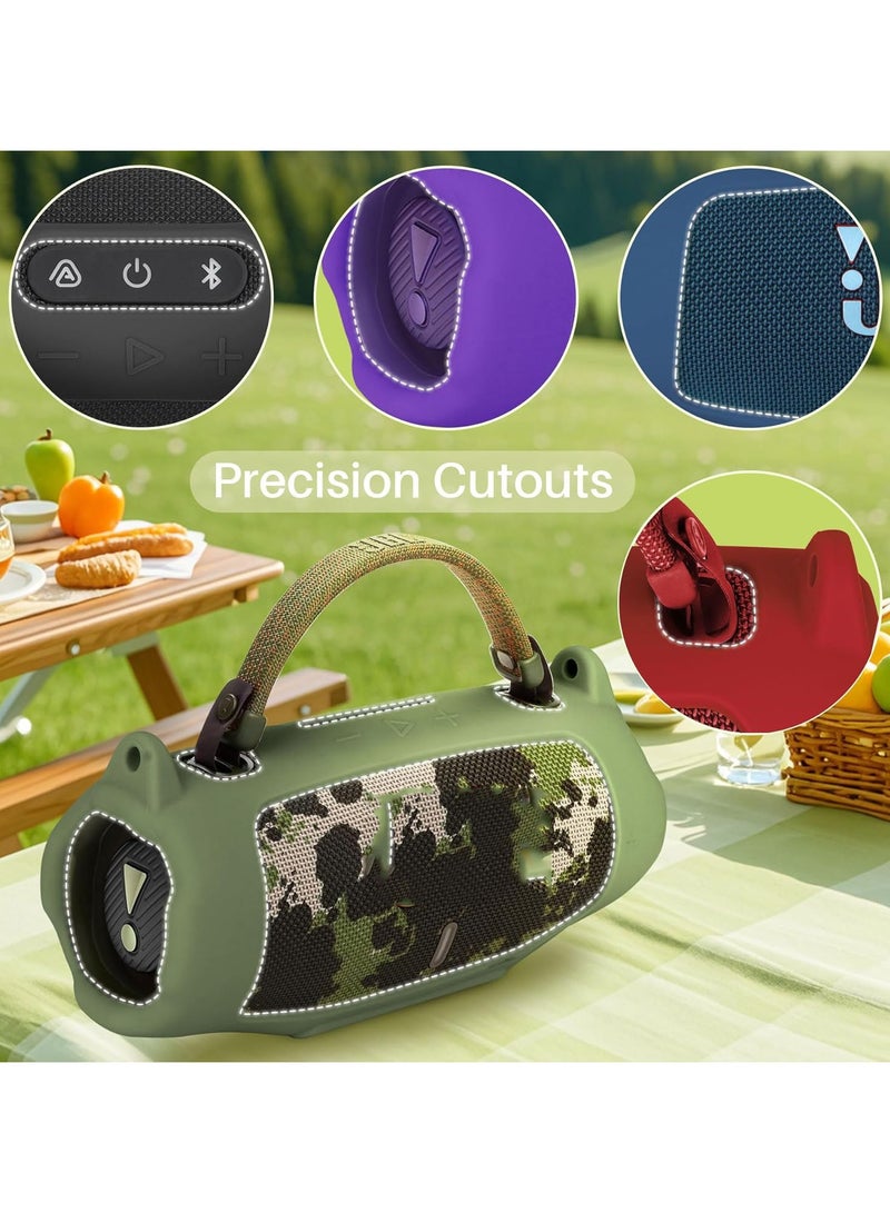 Silicone Cover Compatible with JBL Charge 6 Portable Speaker-Black  - Image 4