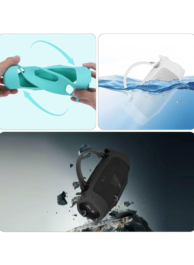Silicone Cover Compatible with JBL Charge 6 Portable Speaker-Black  - Image 5