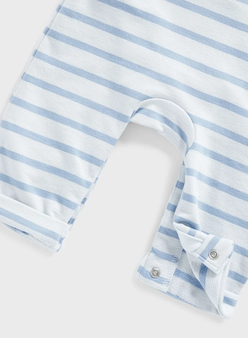 mothercare Infant Aop Bodysuit & Stripe Dungaree Set