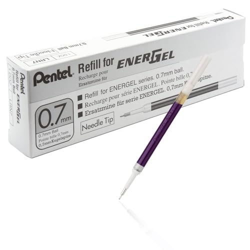 Pentel Refill Ink for EnerGel Liquid Gel Pen, (0.7mm), Medium Line, Needle Tip, Violet Ink, Box of 12 (LRN7-V) - Image 2