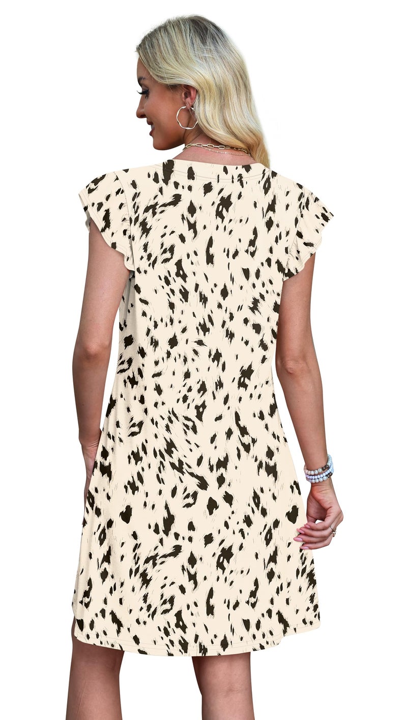 OFEEFAN Plus Size Cheetah Print Dress Womens Spring Summer Dresses Casual Boho Sundress Country Concert Outfits Print 1 3XL - Image 5