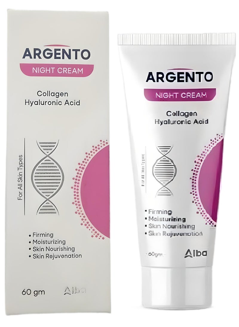 ARGENTO Night Cream with Collagen & Hyaluronic Acid 60gm  - Image 1