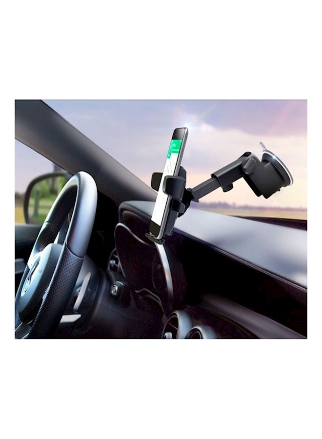 Easy One Touch Mobile Holder For Cars Black/Silver  - Image 5