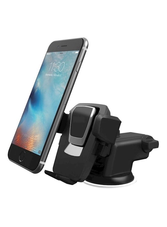 Easy One Touch Mobile Holder For Cars Black/Silver  - Image 1