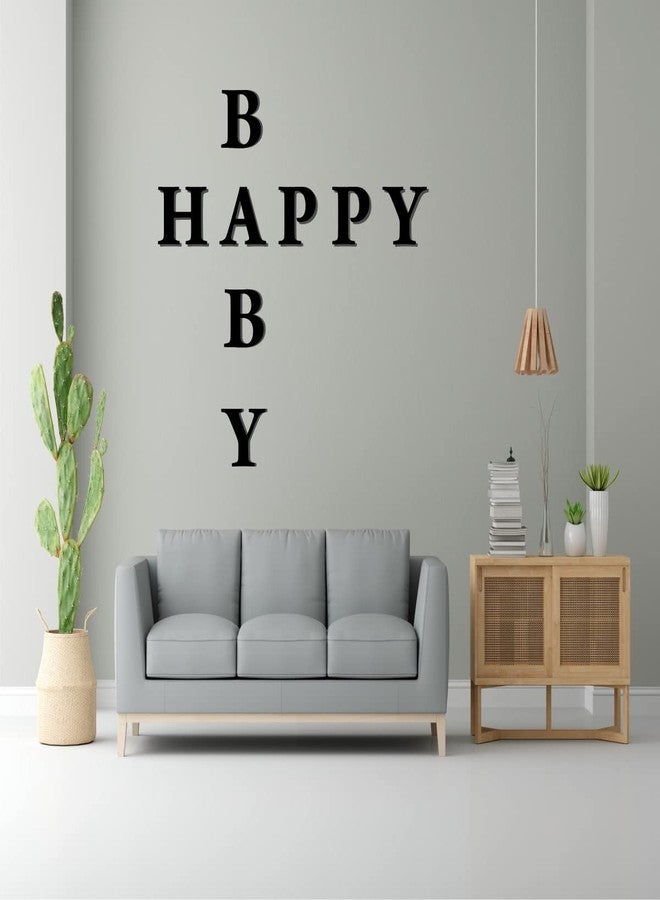 Wallcano Black MDF Unfinished Wooden Alphabets Letters Cutouts Big Size for Wall Decoration Decor Walls Hanging Large for Birthday Family Wedding Anniversary Art Craft Letter 6 inch (1) - Image 3