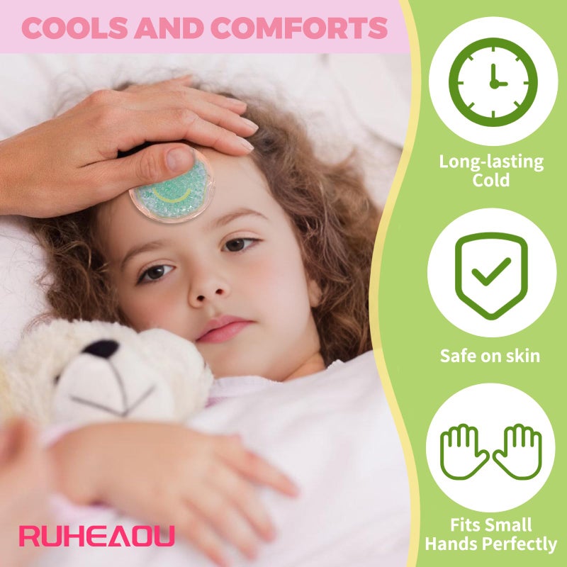 Ruheaou Kids Ice Pack - 8 Vibrant Colors Reusable Soft Gel Cold Compress for Children | Flexible Injury Relief for Swelling, Bumps & Bruises - Image 3