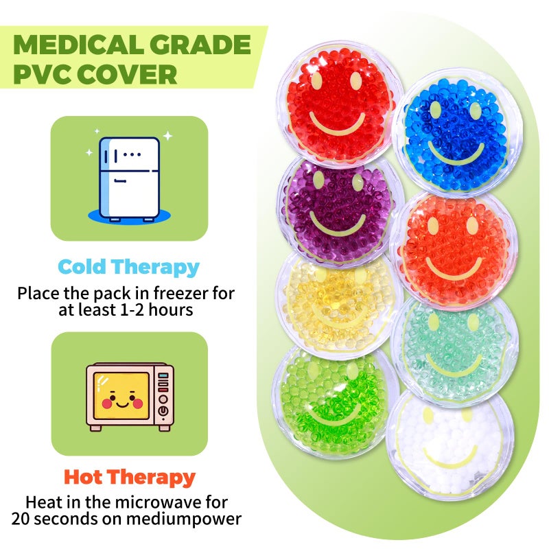 Ruheaou Kids Ice Pack - 8 Vibrant Colors Reusable Soft Gel Cold Compress for Children | Flexible Injury Relief for Swelling, Bumps & Bruises - Image 5