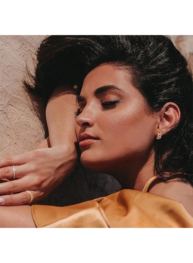 Mevecco Women Earrings Gold Stud 14K Gold Filled Small Simple Handmade Hypoallergenic Everyday Jewelry - Image 2