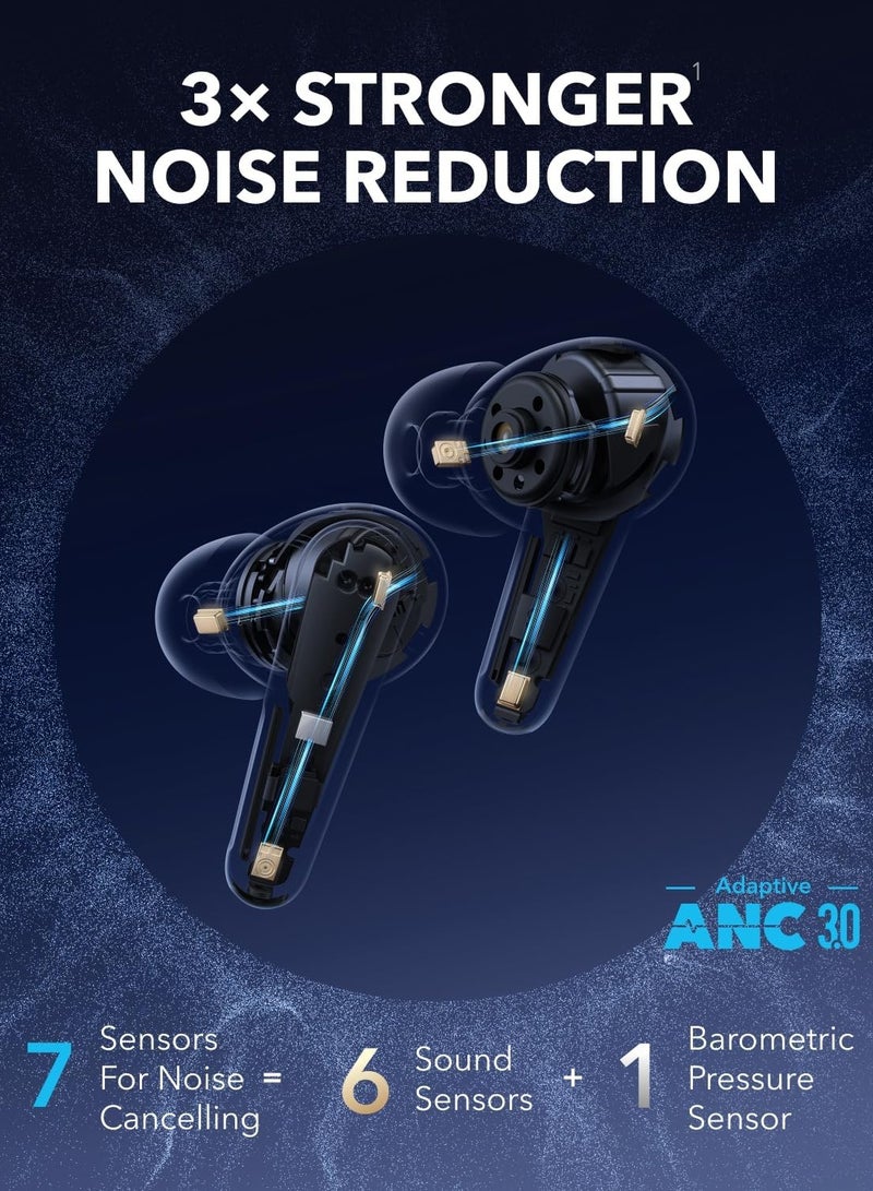 AnkerMake سماعة Liberty 4 Pro - إلغاء ضوضاء ذكي وصوت نقي Hi-Res مع شاشة بالعلبة للتحكّم السريع وعمر بطارية حتى 40 ساعة - Image 3