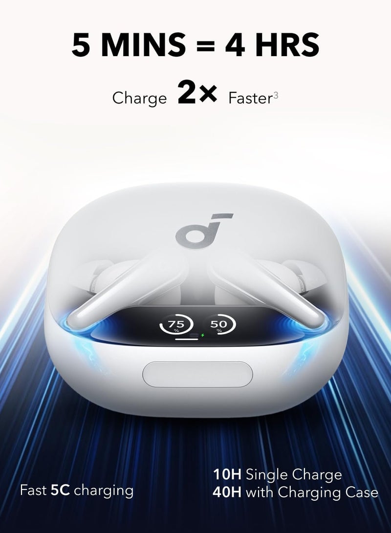 AnkerMake سماعة Liberty 4 Pro - إلغاء ضوضاء ذكي وصوت نقي Hi-Res مع شاشة بالعلبة للتحكّم السريع وعمر بطارية حتى 40 ساعة - Image 4